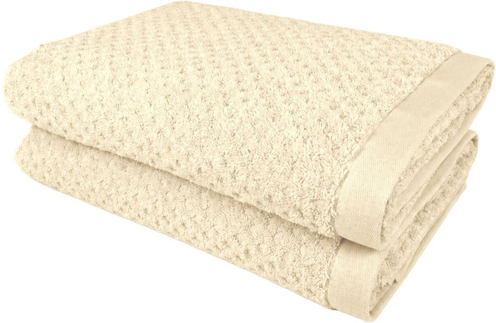 OTTO home Duschtücher Corrin, 4 Premium Duschtücher, 500 gr/m², 70x140cm, Frottier (2-St), 100% Baumwolle, mit Struktur, weich, 5 Jahre Garantie