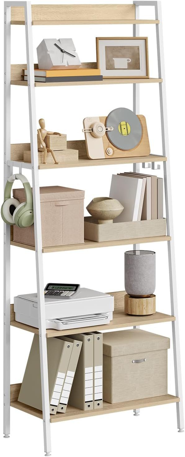Woltu Standregal, 1-tlg., Leiterregal mit 5/6 Ebenen Standregal Industrie Stil