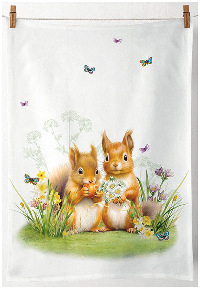 Ambiente® Geschirrtuch Little squirrels, (1-tlg., 1-teilig), Geschirrtücher günstig online kaufen