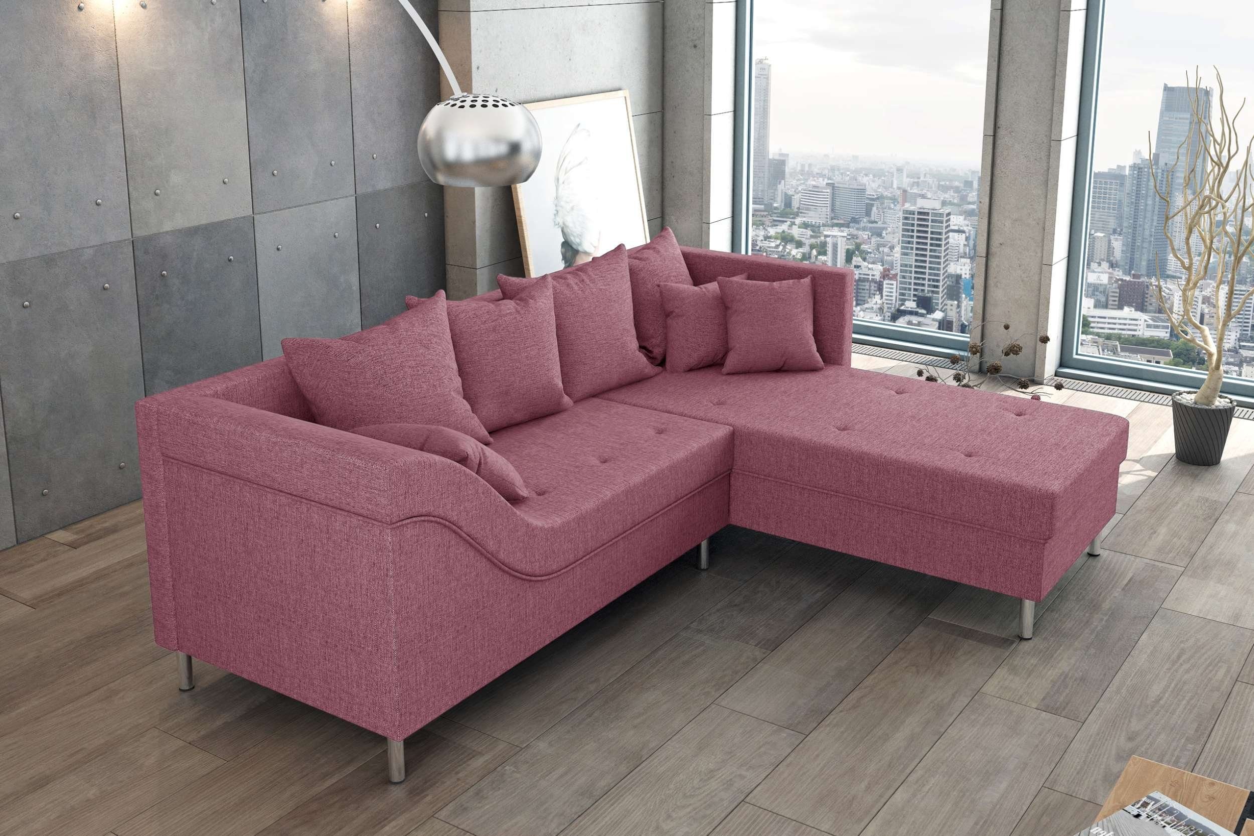 Design, inklusive mane Raum Eckcouch, stellbar links frei L-Form, Stylefy Toffi, Modern Ecksofa bestellbar, Kissen, im oder rechts