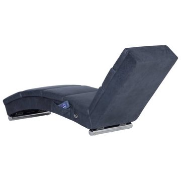 vidaXL Chaiselongue Massage Chaiselongue Grau Wildleder-Optik, 1 Teile