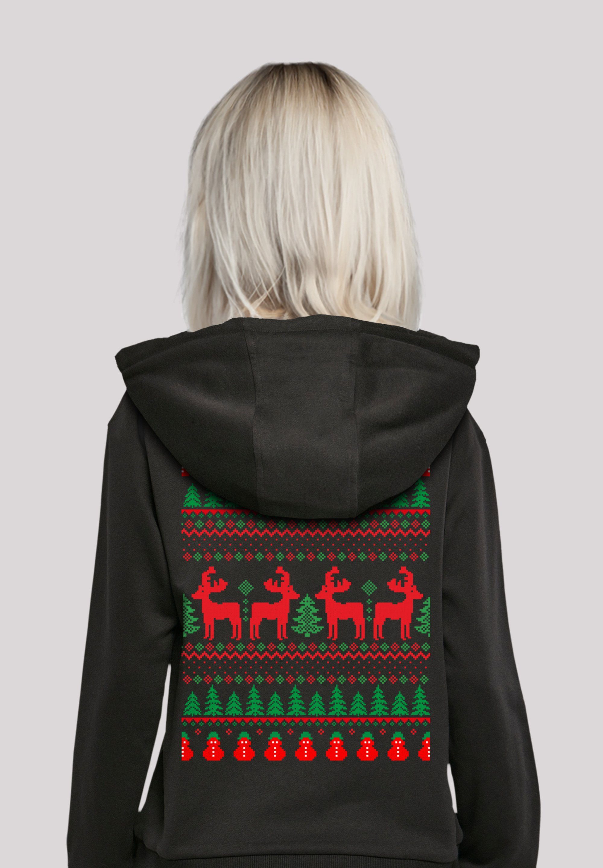 Weihnachten, schwarz Christmas Premium Qualität, Reindeers Hoodie Weihnachten F4NT4STIC Geschenk