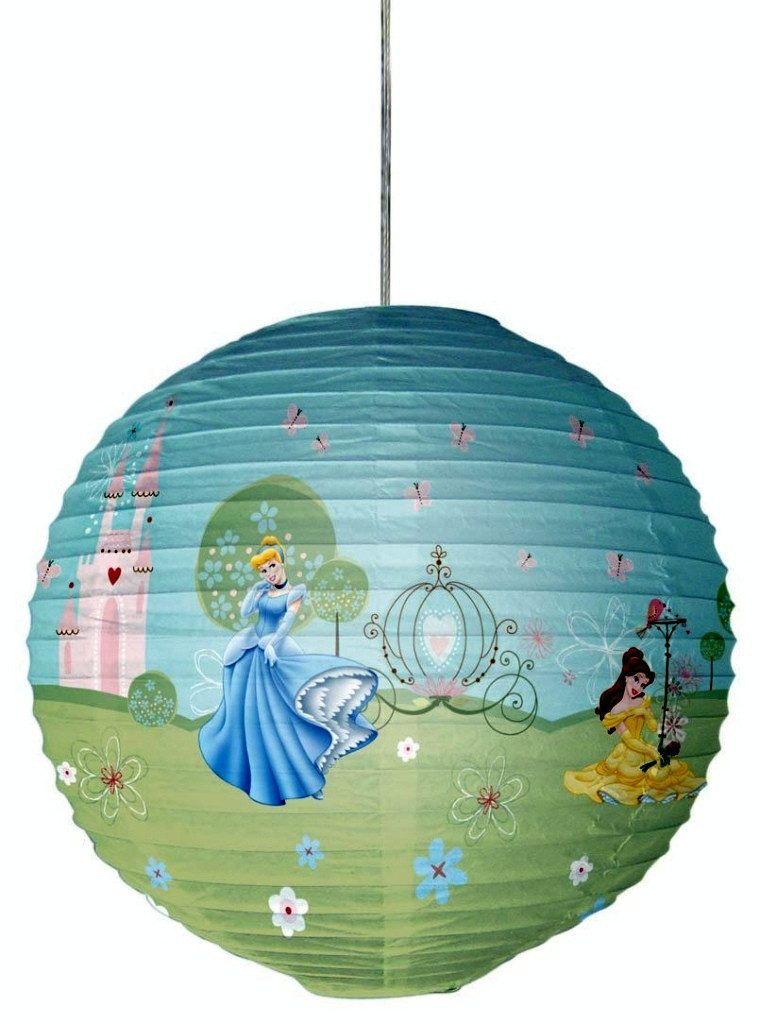 Decofun Lampenschirm Decofun Kinderzimmer Papier Lampenschirm "Disney Princess" Laterne