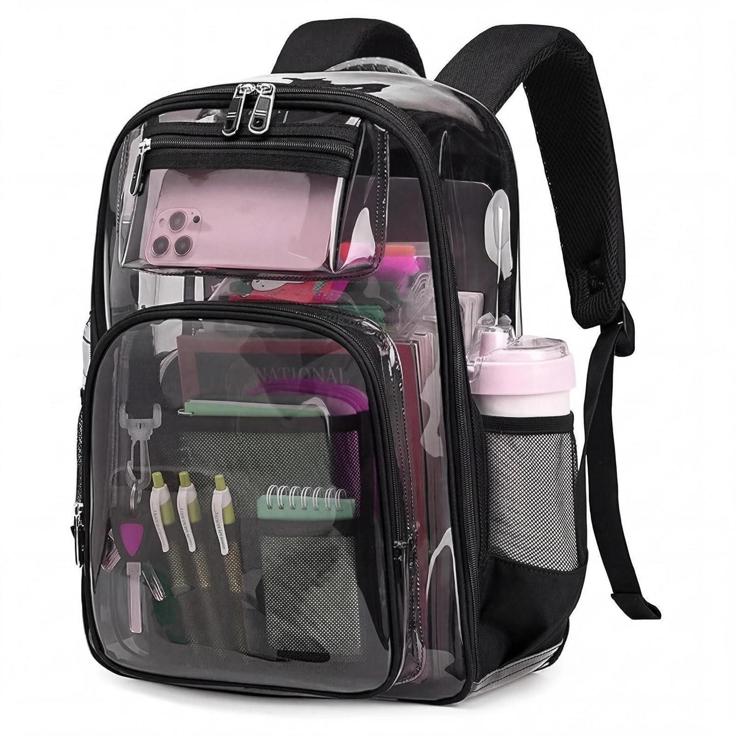 LuxusKollektion Schulranzen Transparenter Rucksack Stadiontauglich Groß PVC