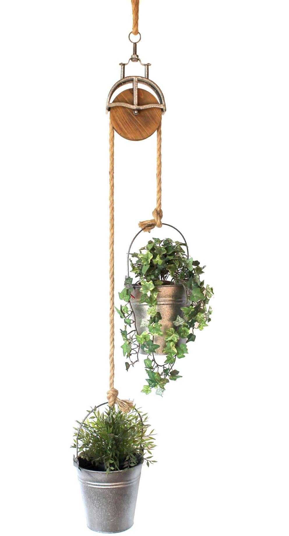 DanDiBo Blumenampel Metalleimer mit Umlenkrolle Deko günstig online kaufen