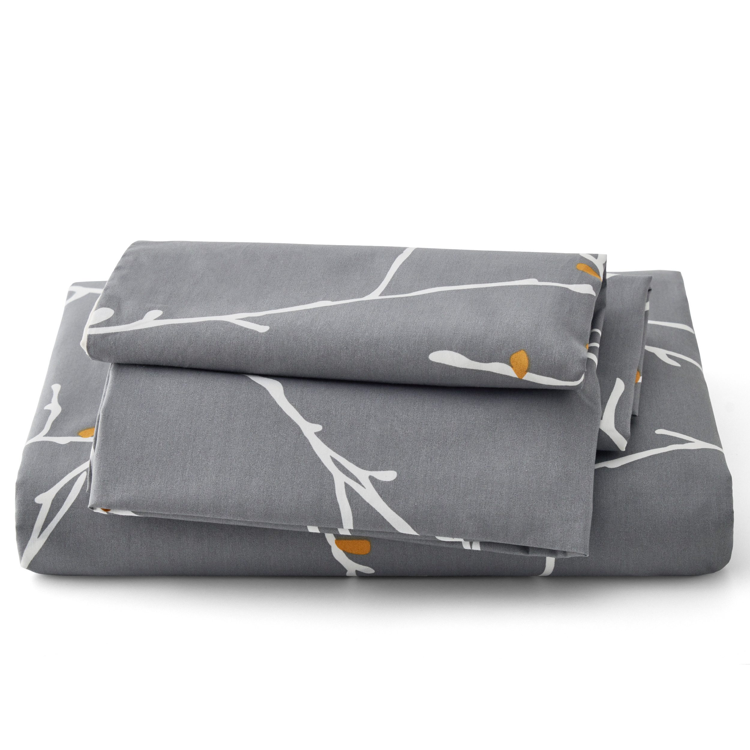 BEDSURE Wendebettwäsche mit Zweige-Design und Reißverschluss, günstig online kaufen