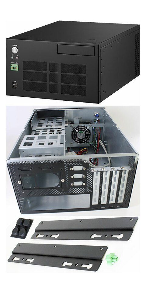MiniPC.de PC-Gehäuse STM749 Mini-ITX/Micro-ATX Gehäuse (1x 3.5", 2x 2.5",  4x PCI)