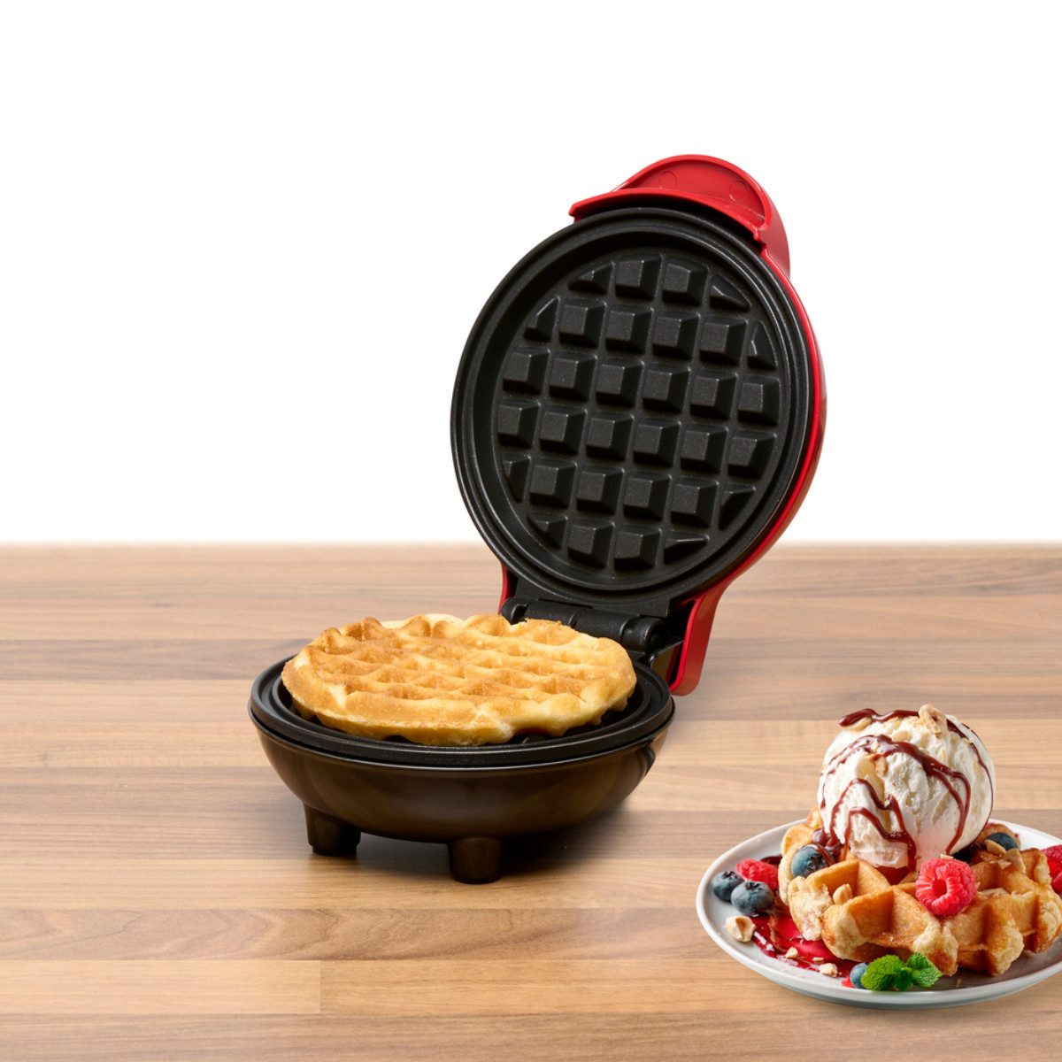 Alpina Sandwichmaker Alpina Waffeleisen - Kompaktes Waffeleisen - Antihaftbeschichtung