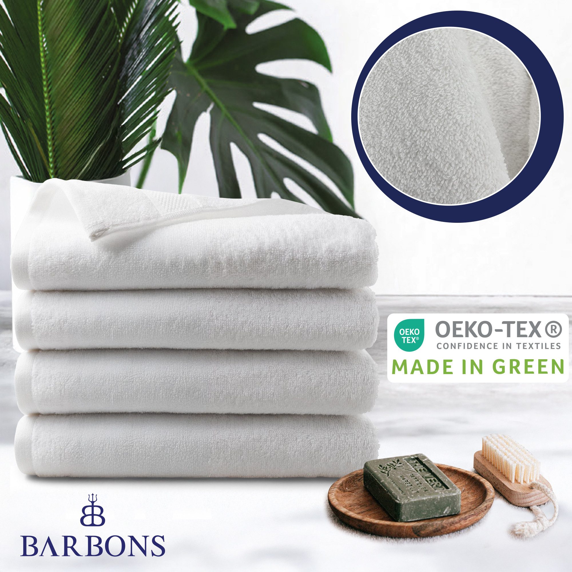 BARBONS Handtücher Set – 8-tlg Handtuch Set 50 x 100 cm für Badezimmer, Gäs günstig online kaufen