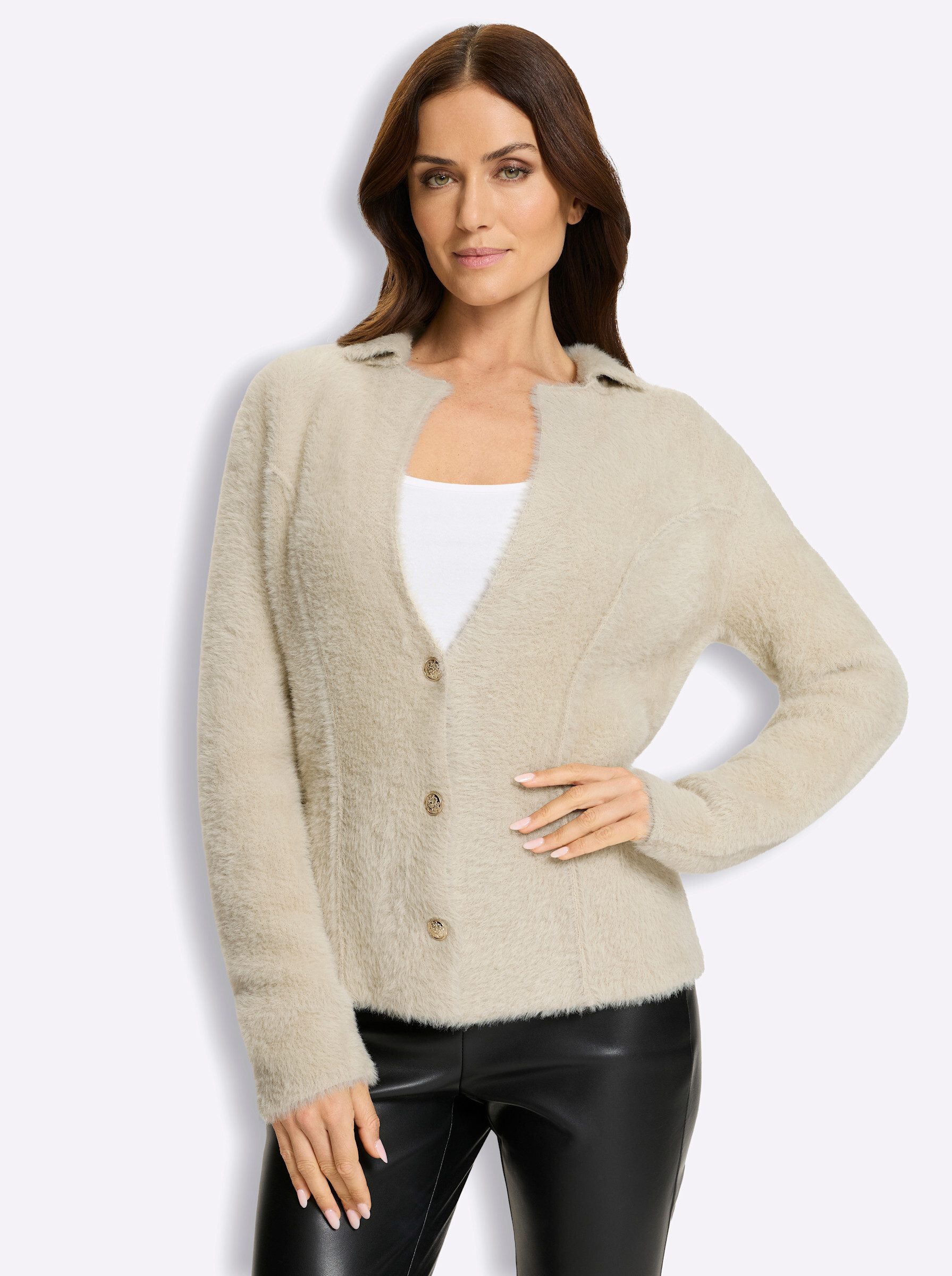 heine Blusenblazer Strickblazer Langarm