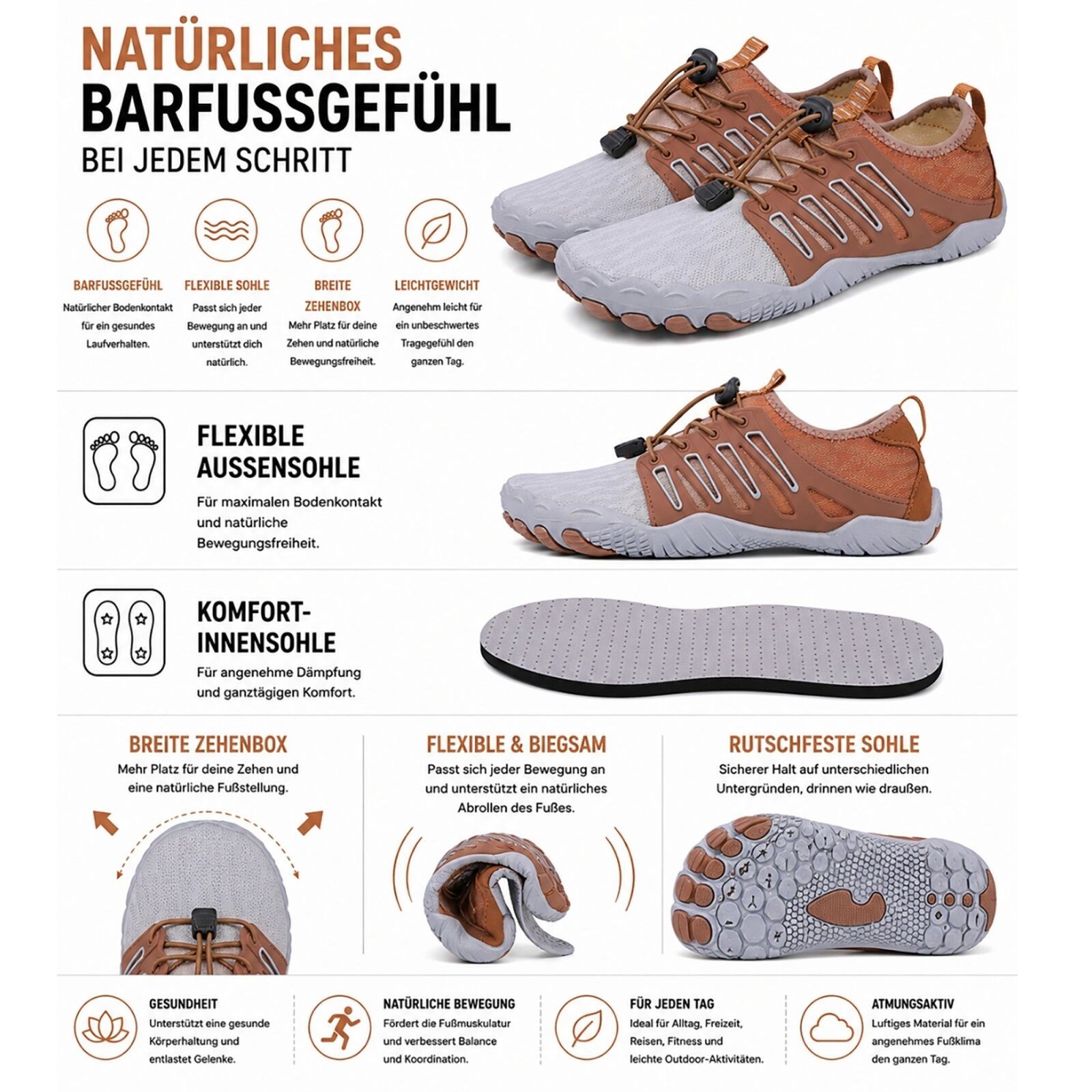 DOTALES Slipstep Barfußschuhe Damen & Herren Barfußschuhe Barfußschuh Minimalschuhe – Bild 2 von 5