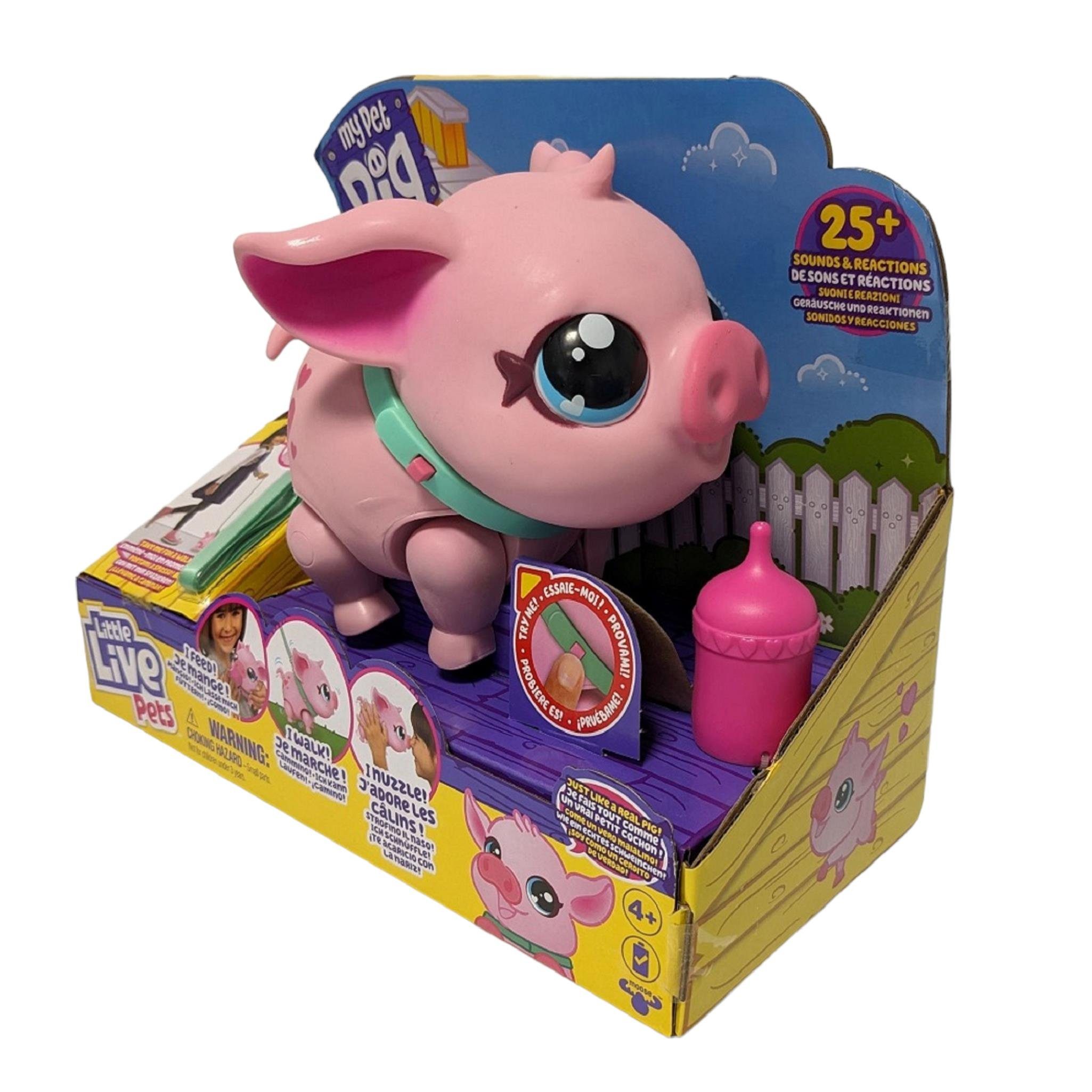 Little Live Pets Tier-Intelligenzspielzeug Little Live Pets My Pet Pig 26366 Interaktives Spielzeug Rosa