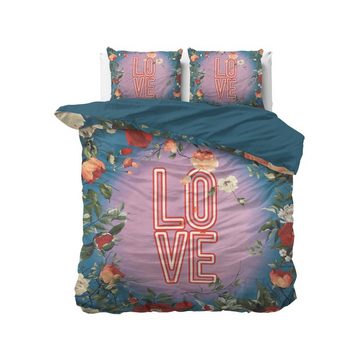 Bettwäsche Led Love - Bettbezug +Kissenbezüge, Sitheim-Europe, Baumwolle, 3 teilig, Weich, geschmeidig und wärmeregulierend