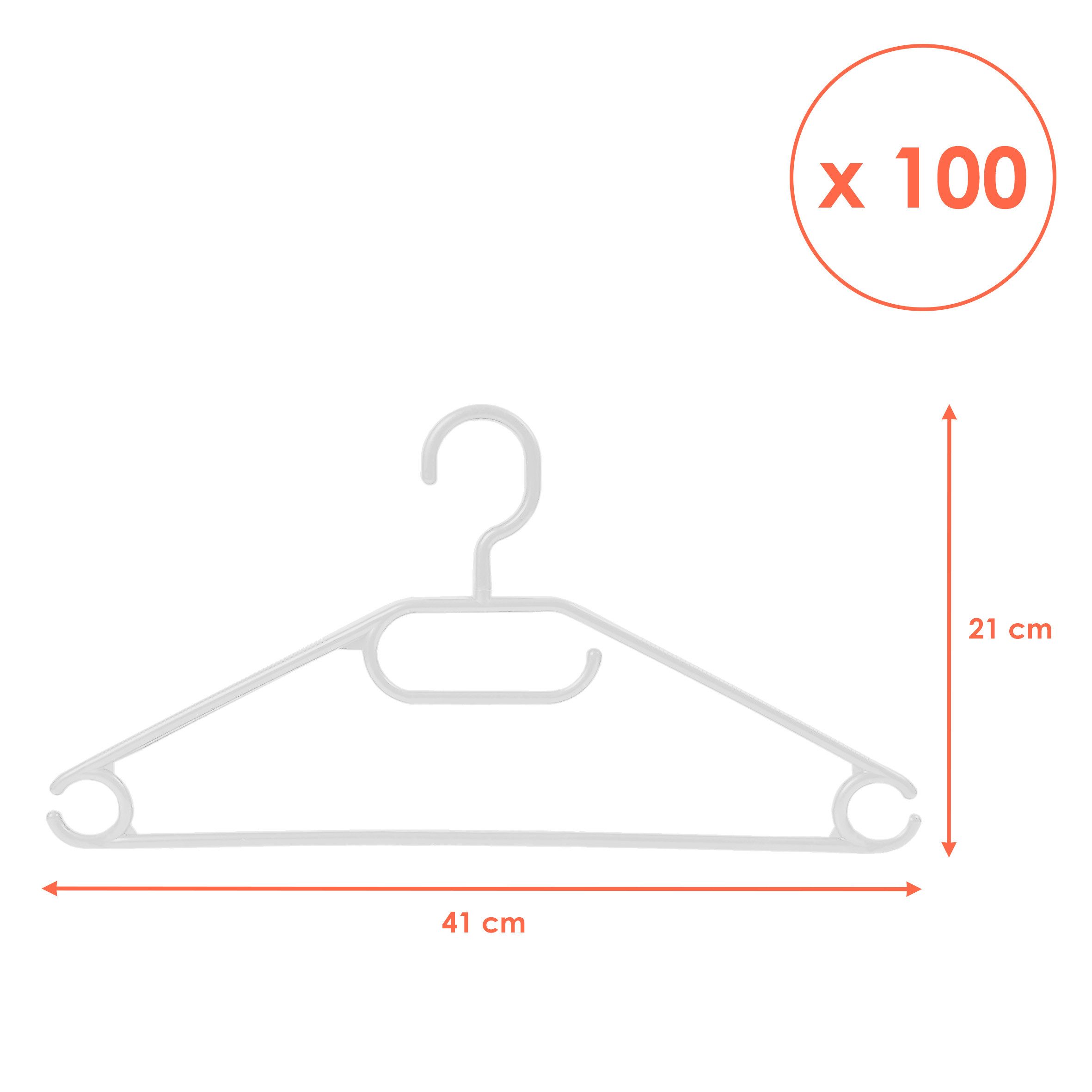 Spetebo Kleiderbügel Kunststoff Kleiderbügel mit Hosenstange - 100 Stück / günstig online kaufen