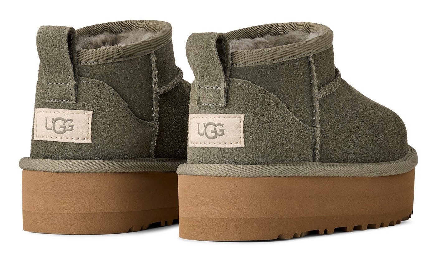 UGG UNISEX, KIDS' CLASSIC ULTRA MINI PLATFORM Schlupfboots, Plateaustiefel, Boots, Winterboots mit Logo-Aufnäher an der Ferse