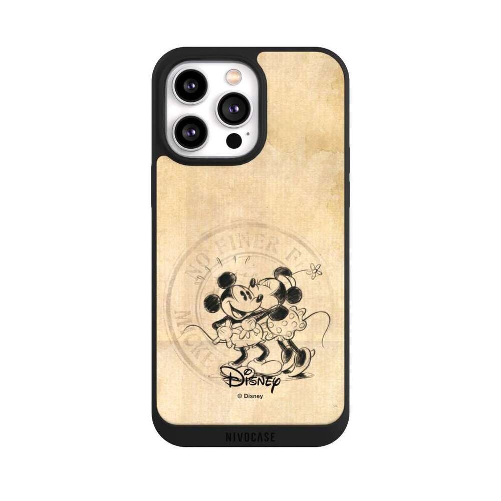 NIVOCASE Handyhülle Mickey Mouse Minnie Mouse Vintage Minnie&Mickey, Apple iPhone 14 Pro Max Handyhülle Hülle NIVOpure Case Schwarz