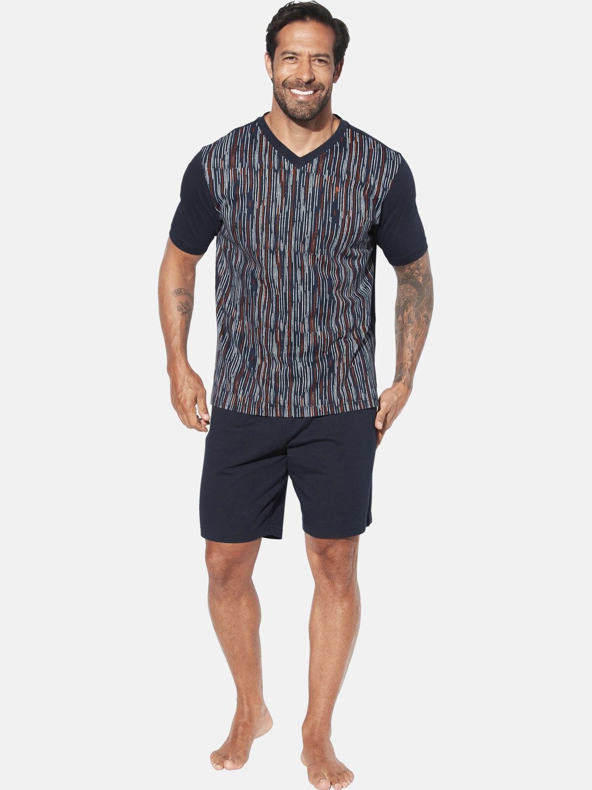 Jan Vanderstorm Shorty RUNEBERG (Set, 2 tlg) mit Elastikbund & Stickerei