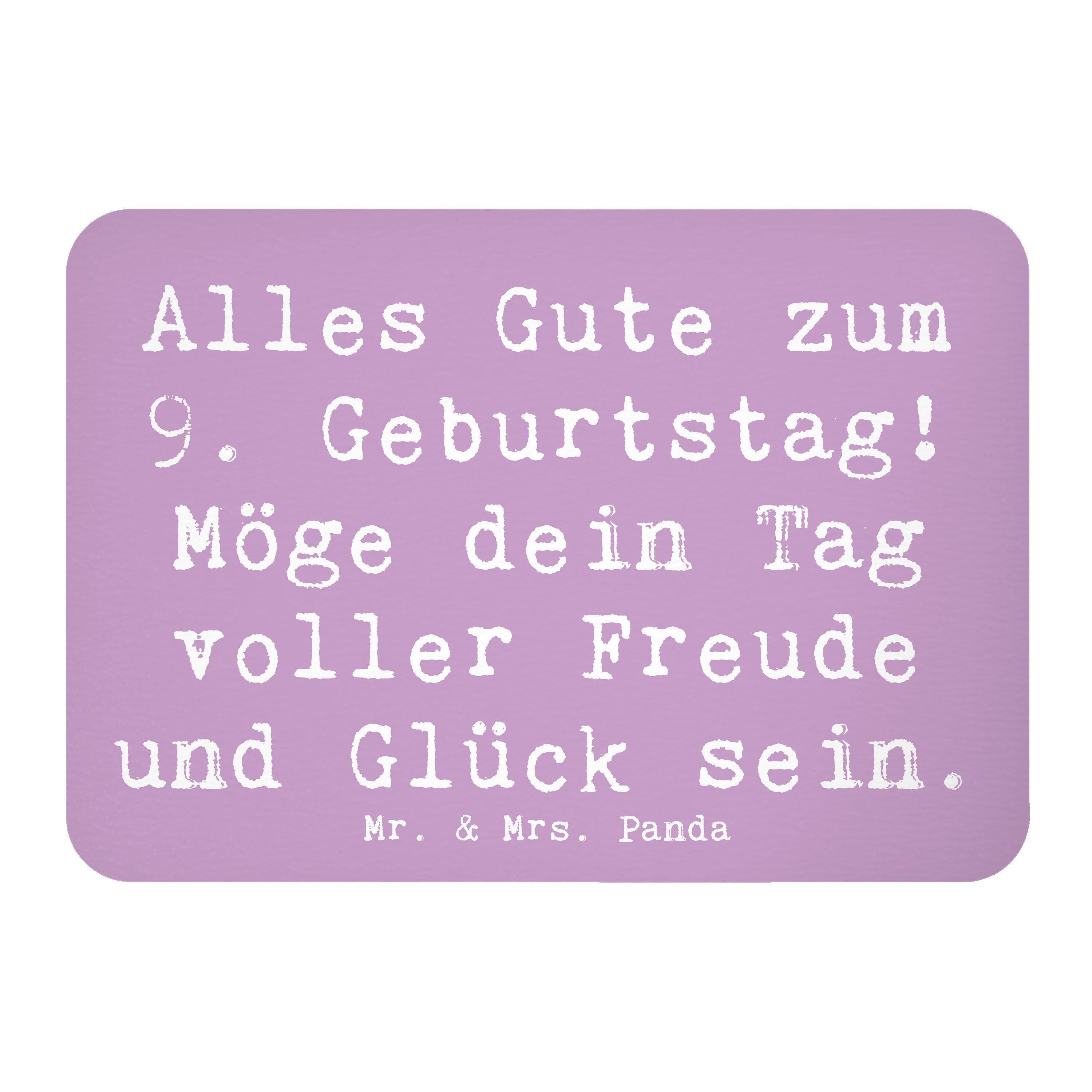 Magnet Spruch 9. Geburtstag Freude - Lavendeltraum - Geschenk, Freude und Gl