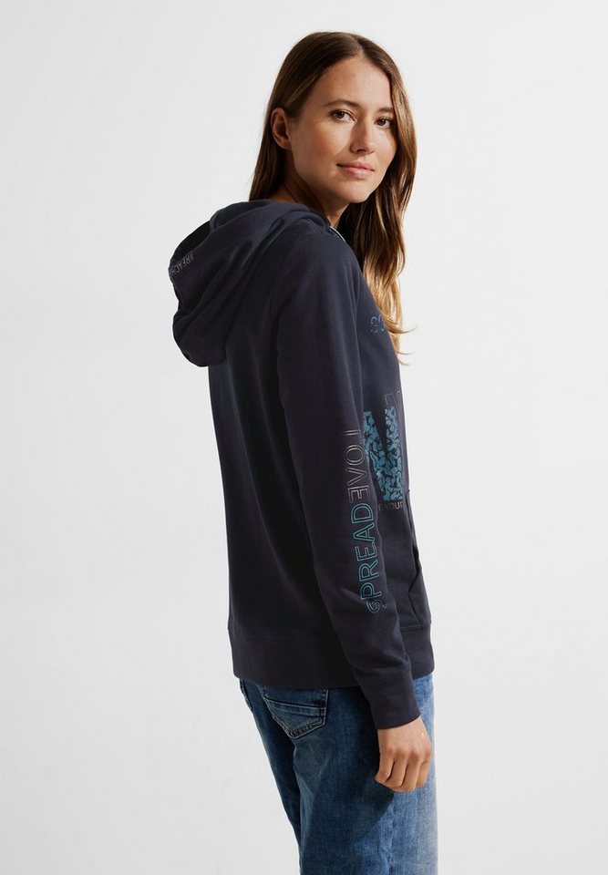 Cecil Hoodie mit Kapuze, Wording Dessin