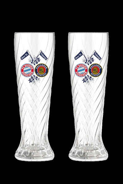 FC Bayern München Bierglas Weißbierglas 2er -Set, Glas