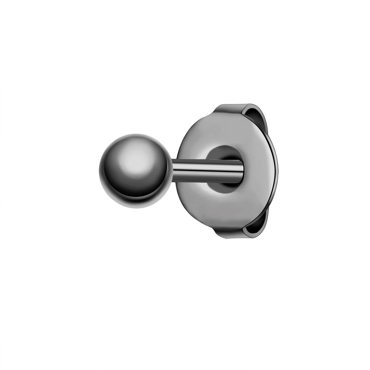 Single-Ohrstecker gunmetal