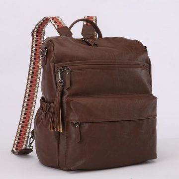 HUSKSWARE Freizeittasche (Lederrucksackhandtasche für Frauen, Multitaschendesign), Umwandlbar in eine Umhängetasche, Handtasche und Reiserucksack