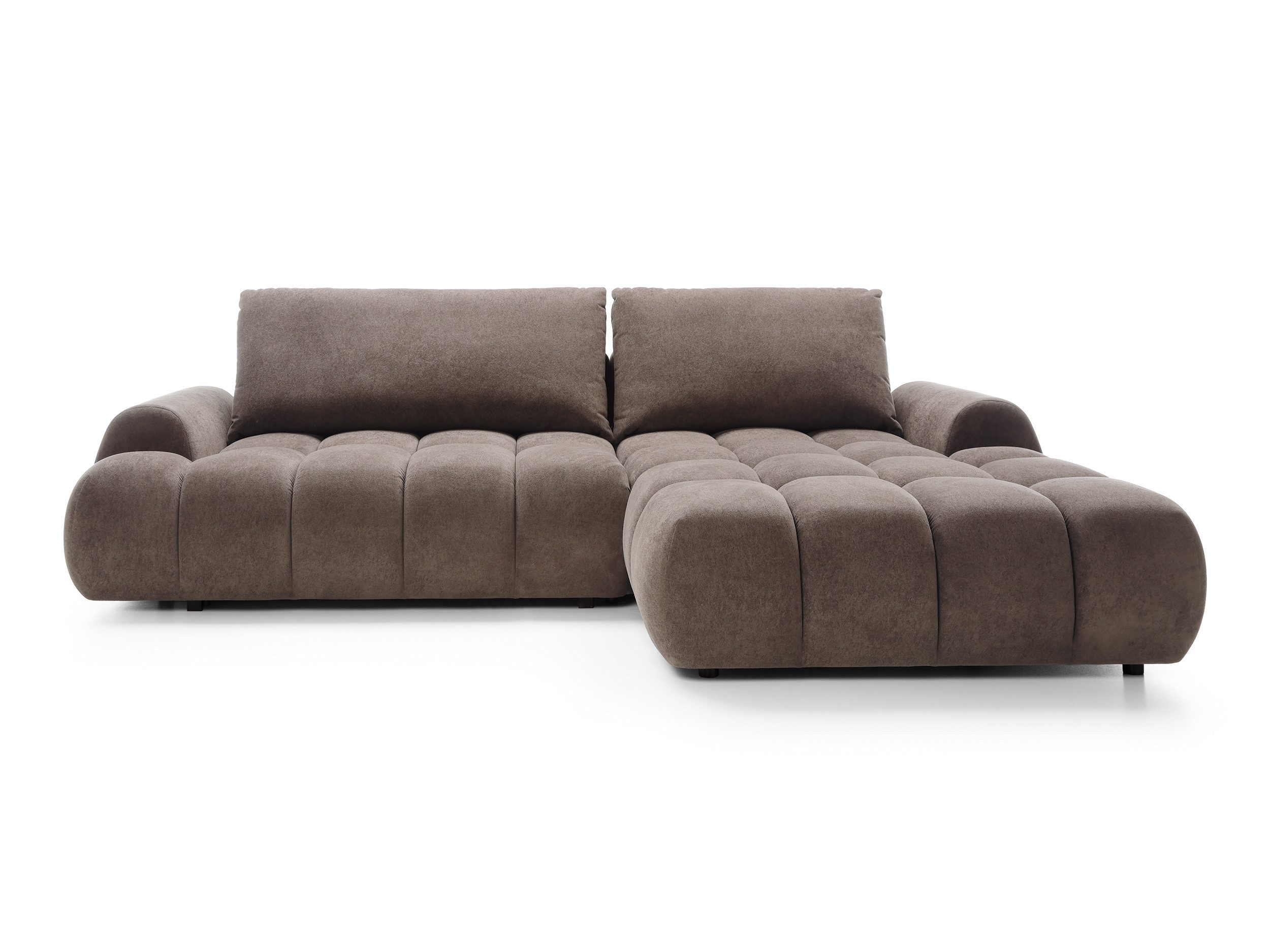Goldstoff Ecksofa Modernes Sofa mit Schlaffunktion, Bettkasten und 4–5 Sitzplätzen, Schlafsofa mit Bettkasten & großer Liegefläche – L‑Form Couch für Wohnzimmer