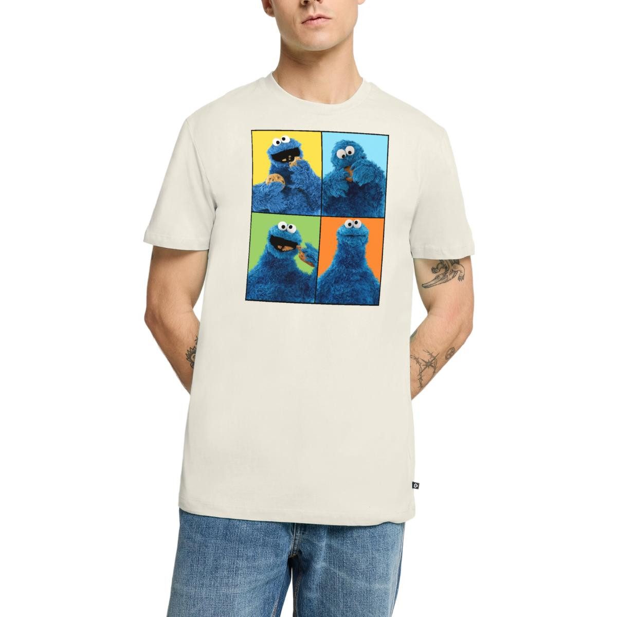 Spreadshirt T-Shirt Sesamstraße Krümelmonster Posen Männer Premium T-Shirt (1-tlg)