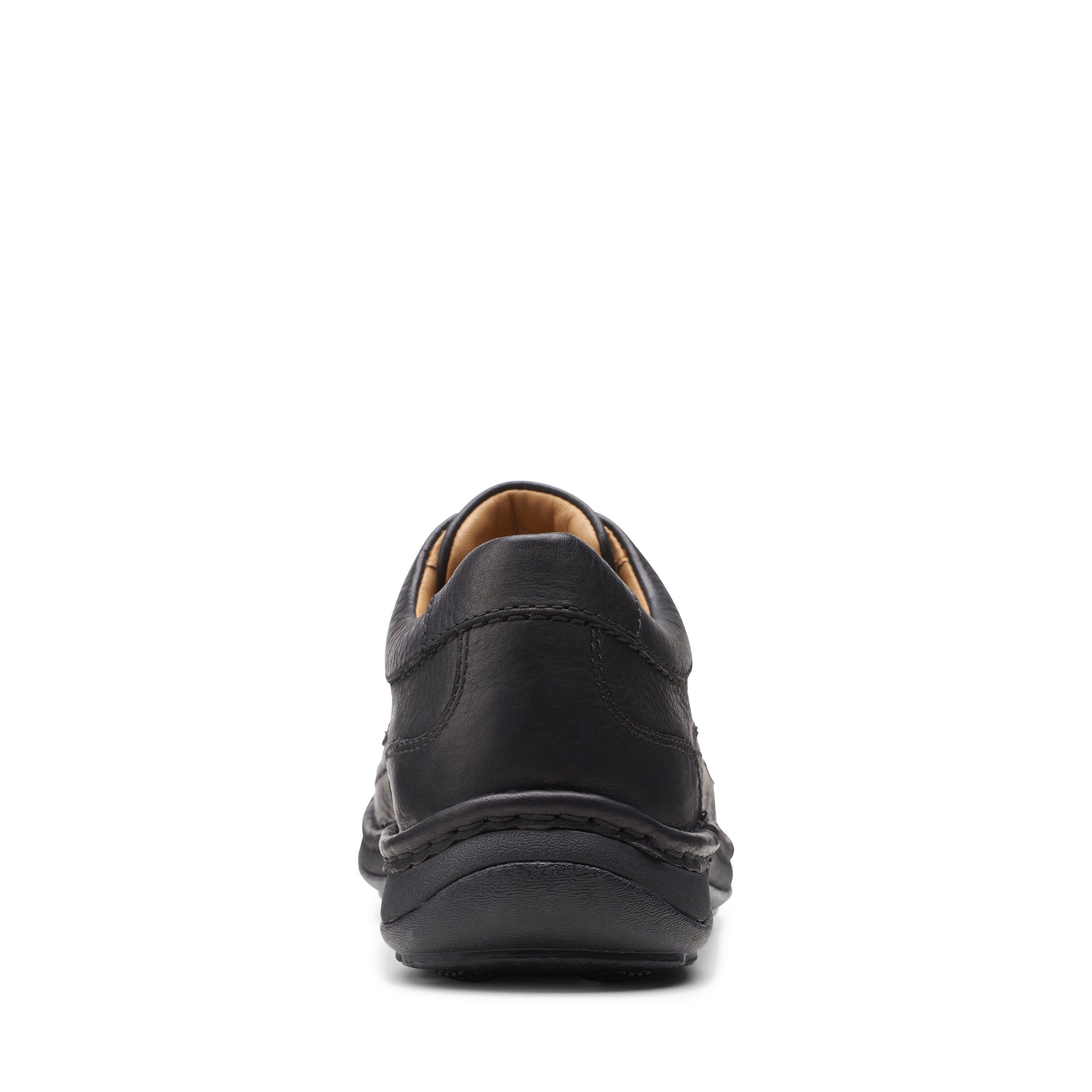 Fußbett Schnürschuh Black Leather Clarks Nature Herausnehmbares Three