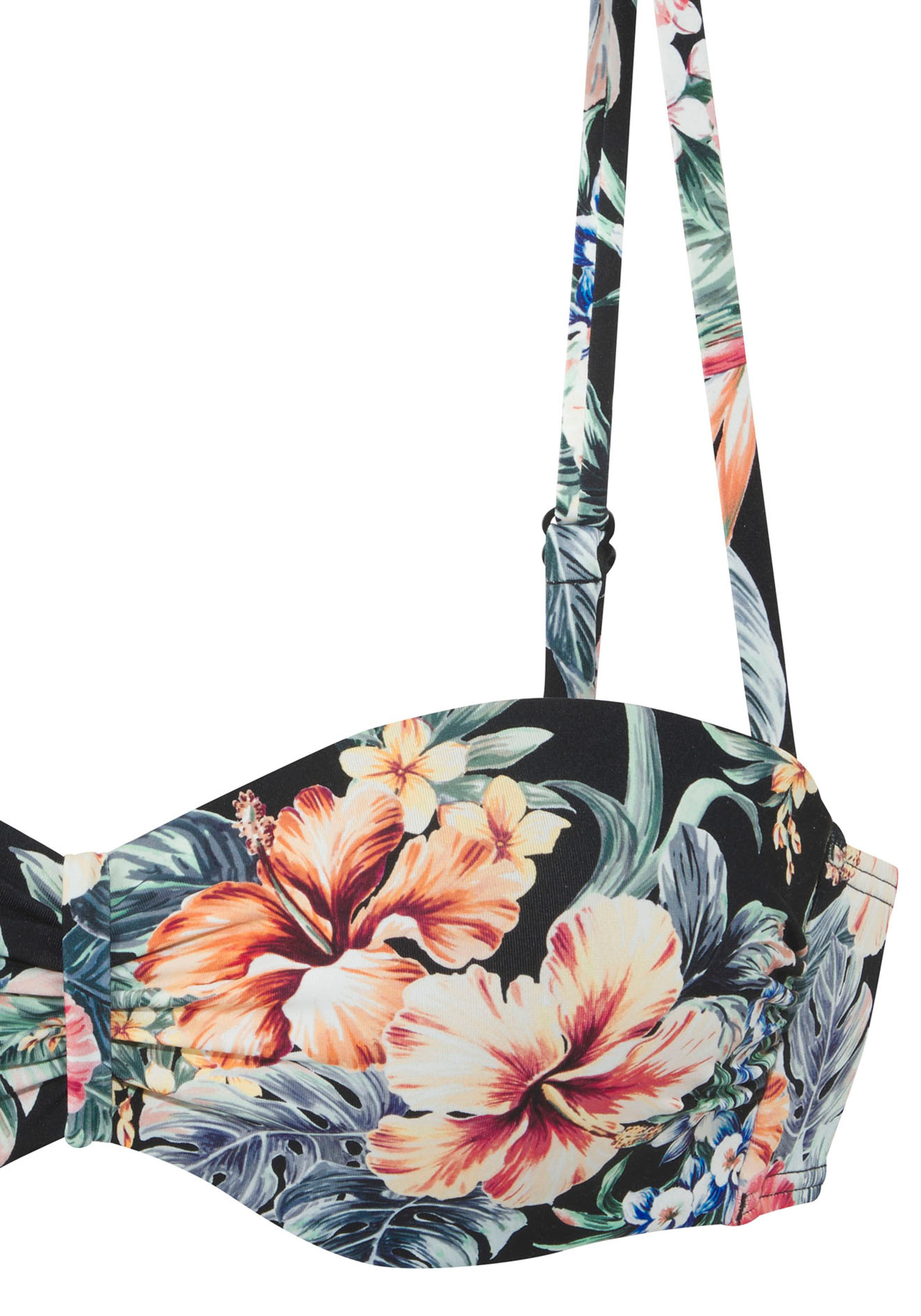LASCANA Bügel-Bandeau-Bikini-Top Salsa, mit tollem Blumenprint – Bild 4 von 5