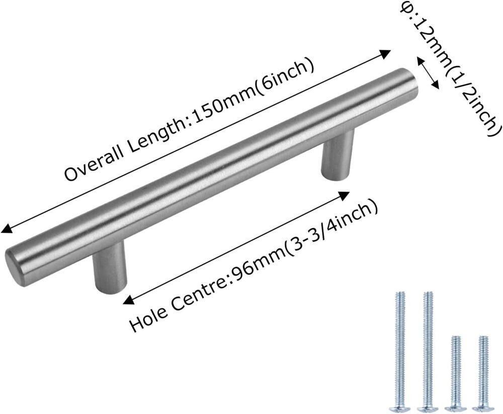 FELIXLEO Griff Möbelgriffe Küche Edelstahl 15 Stück 96mm Schublade Schrank Türgriffe (1-St)