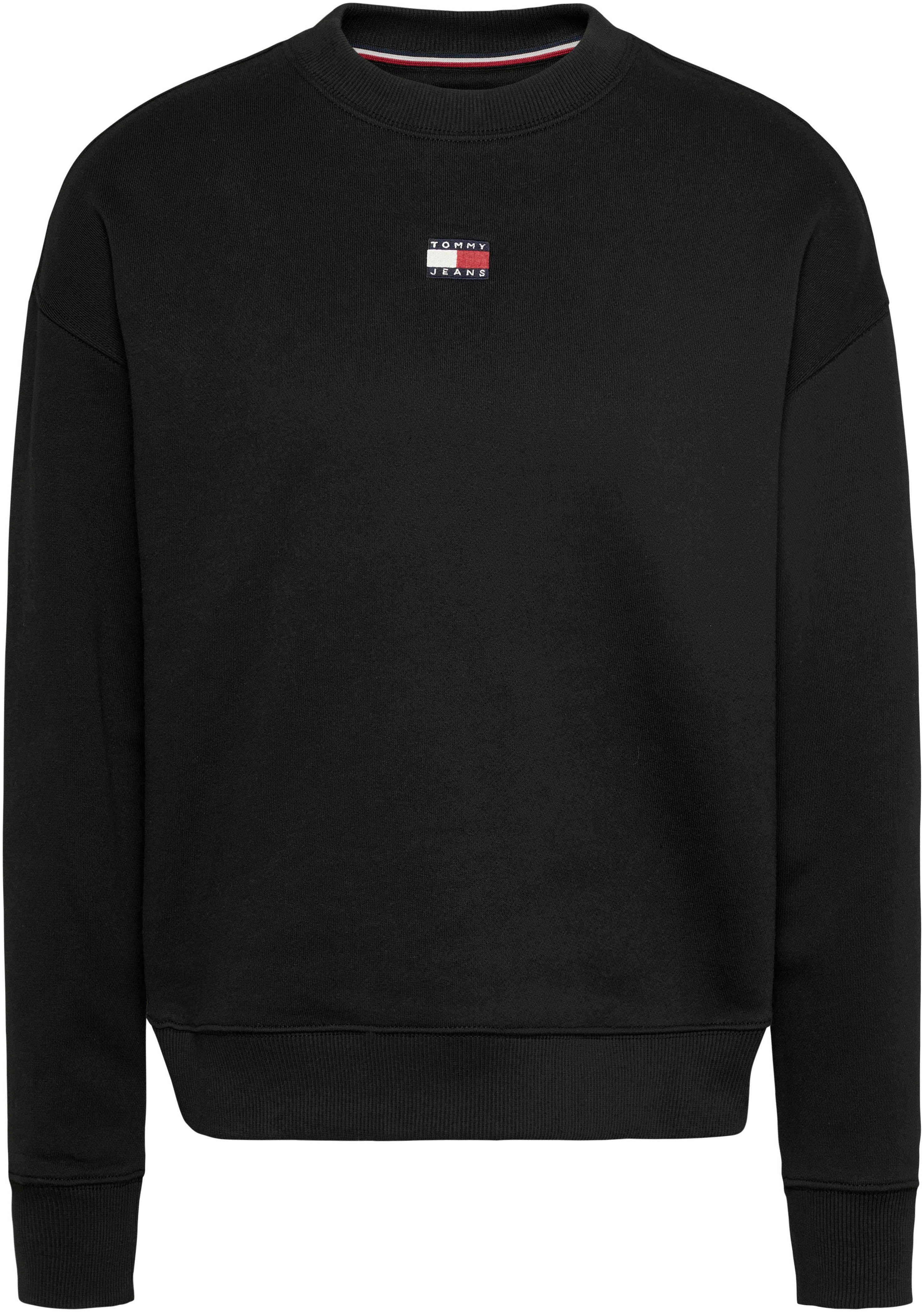 black Jeans Sweatshirt Dropshoulder-Design mit Tommy Frontlogo und