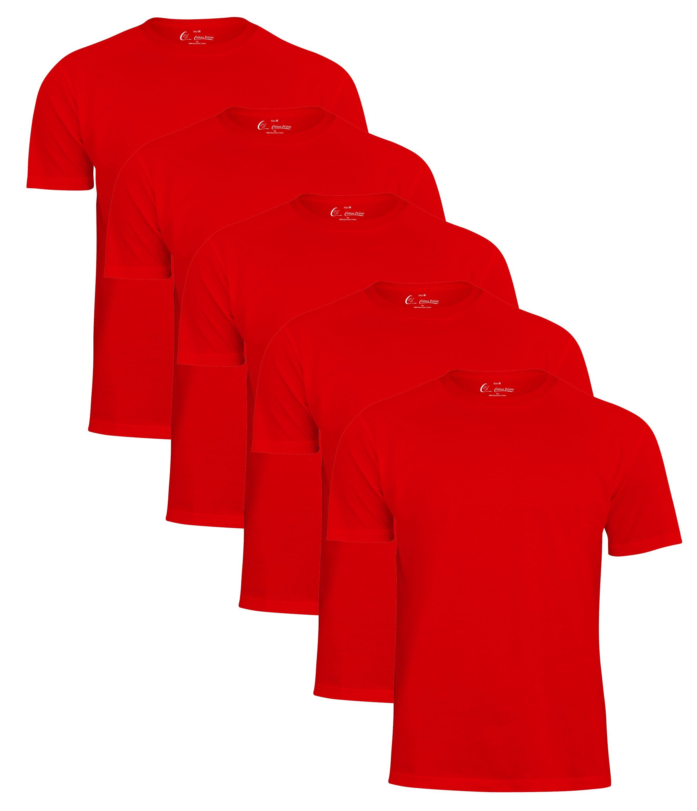 Cotton Prime® T-Shirt Basic O-Neck (5-tlg) in trageangenehmer Baumwollqualität