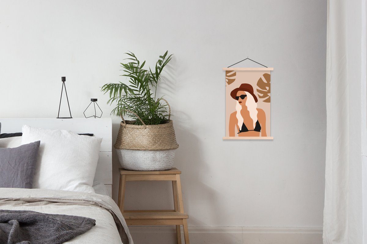 Wohnzimmer, Sommer Poster MuchoWow Bikini Textilposter St), (1 für - Posterleiste, - Bilderleiste, Magnetisch Blätter,