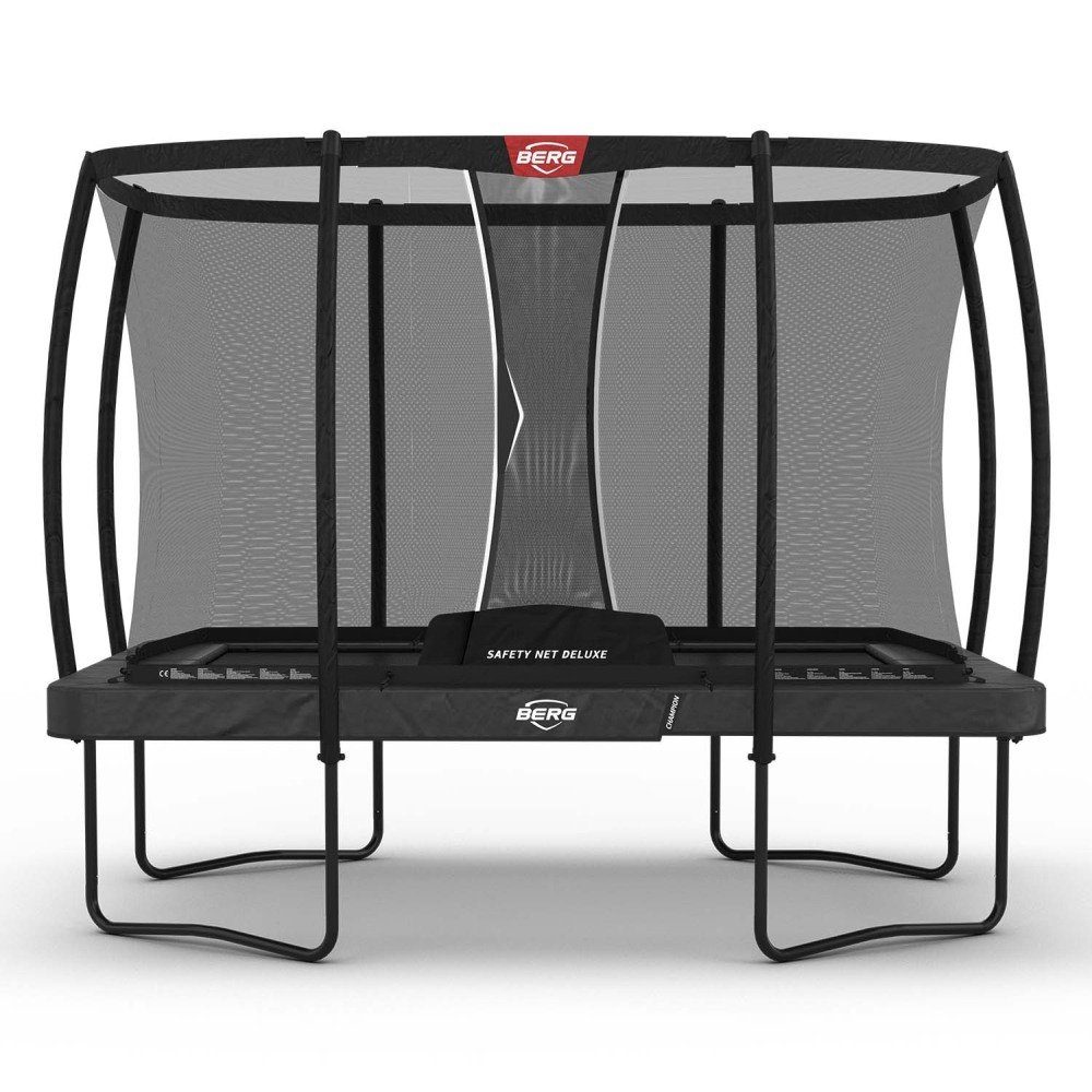 Berg Gartentrampolin rechteckig Ultim Champion Regular 330 Grey / grau + Safety Net Deluxe