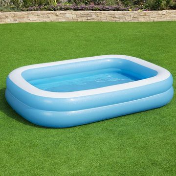 Home4Living Pool Swimmingpool Pool 262x175x51cm aufblasbar Gummipool, Mit Bodenablassventil, 2-Ring Pool