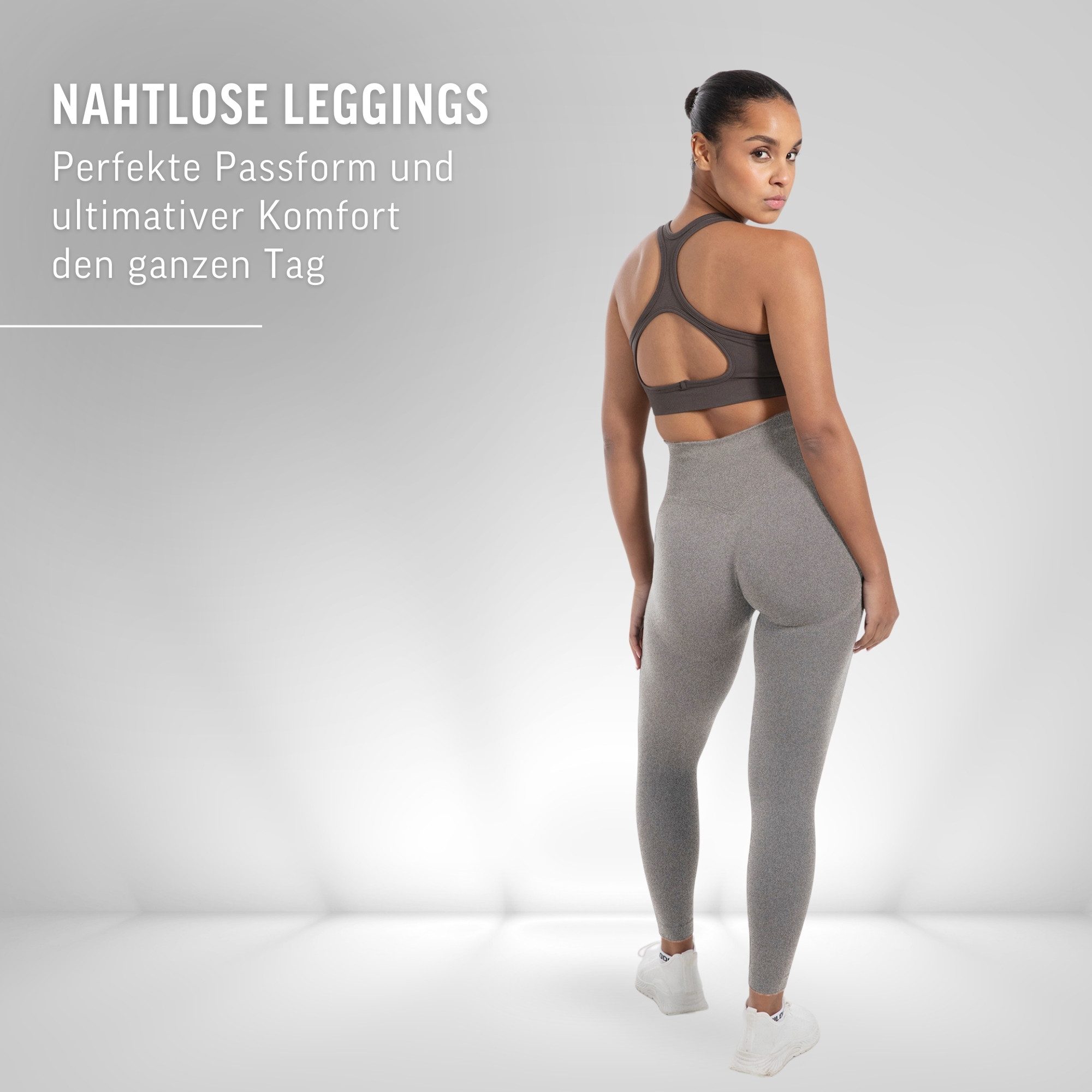 Smilodox Leggings Elin, Butt Lift Sporthose, Highwaist V-Shape Gym Leggings Shaped Fit Squatproof Seamless Trainingshose Sport Yoga Alltag