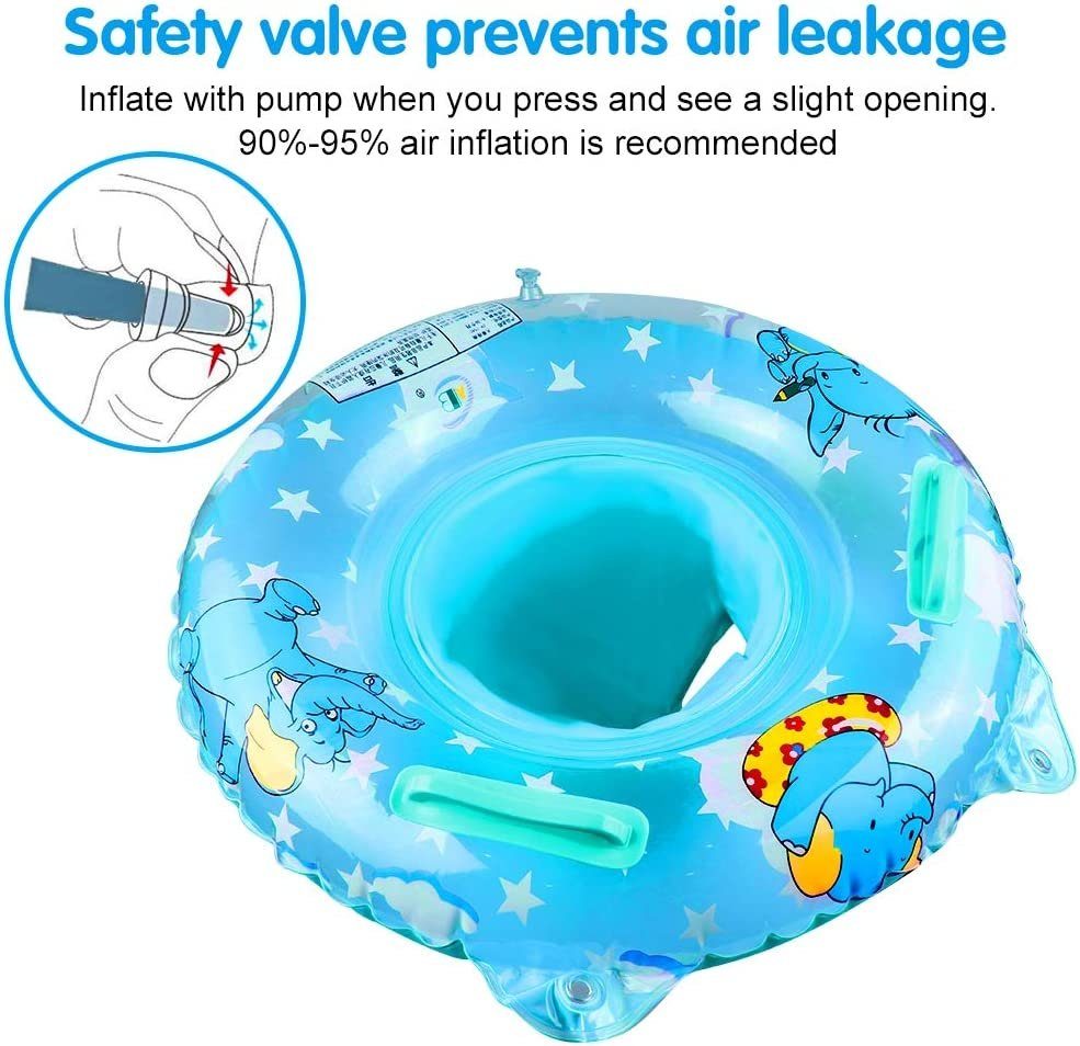 Verstellbare für Haiaveng (Blau) Schwimmtrainer Aufblasbare aufblasbare Kinder Schwimmreifen 6 Baby Monate Monate Schwimmen bis Schwimmring Float, 36