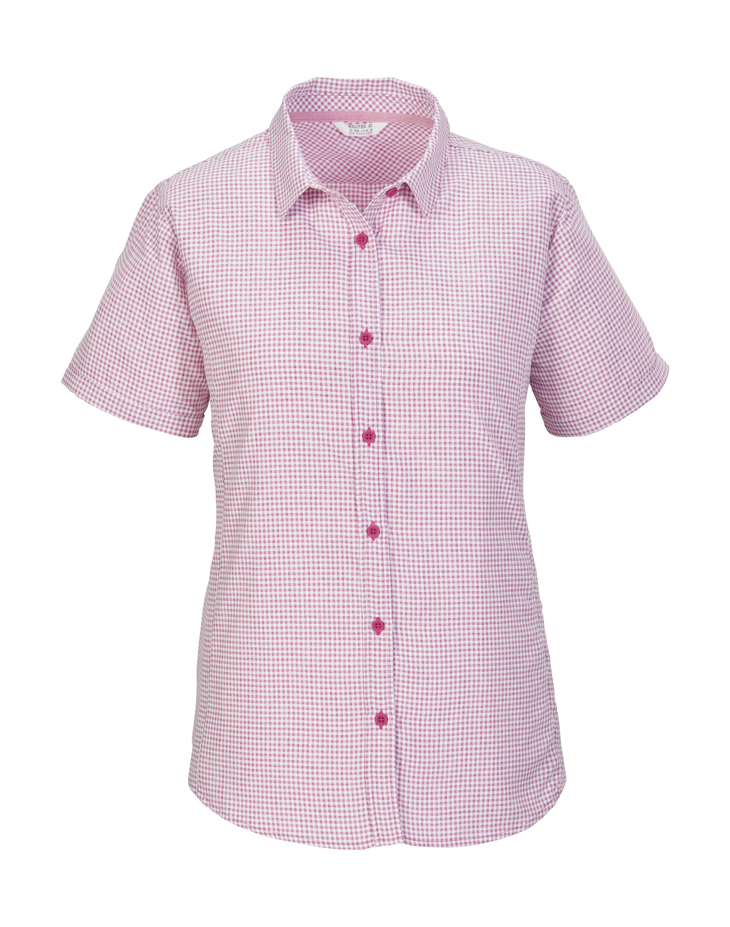 Killtec Funktionshemd KOS 368 WMN WVN SHRT Karierte, wasserabweisende, atmungsaktive Bluse