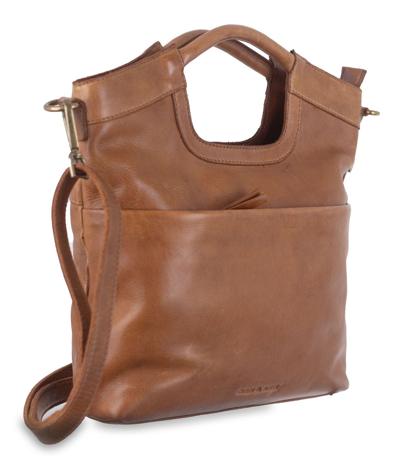 Greenburry Schultertasche Shoulderbag, aus echtem Rindsleder