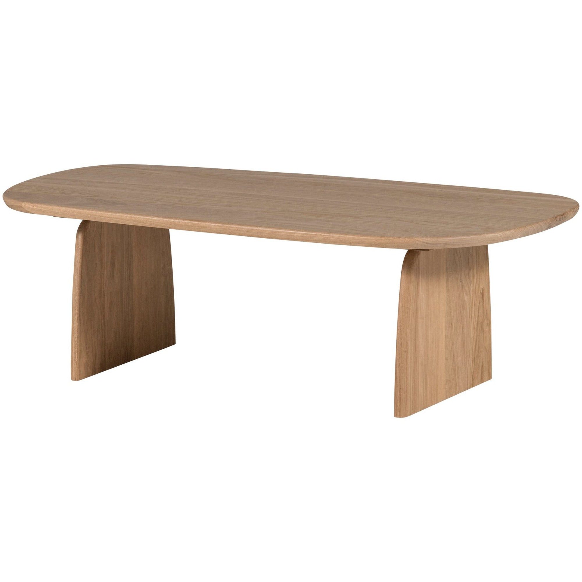 WOOOD Couchtisch Tablo aus Eiche [FSC] in Natur - organisch geformt, 110 x 60 cm, Robust, organisch und stilvoll.
