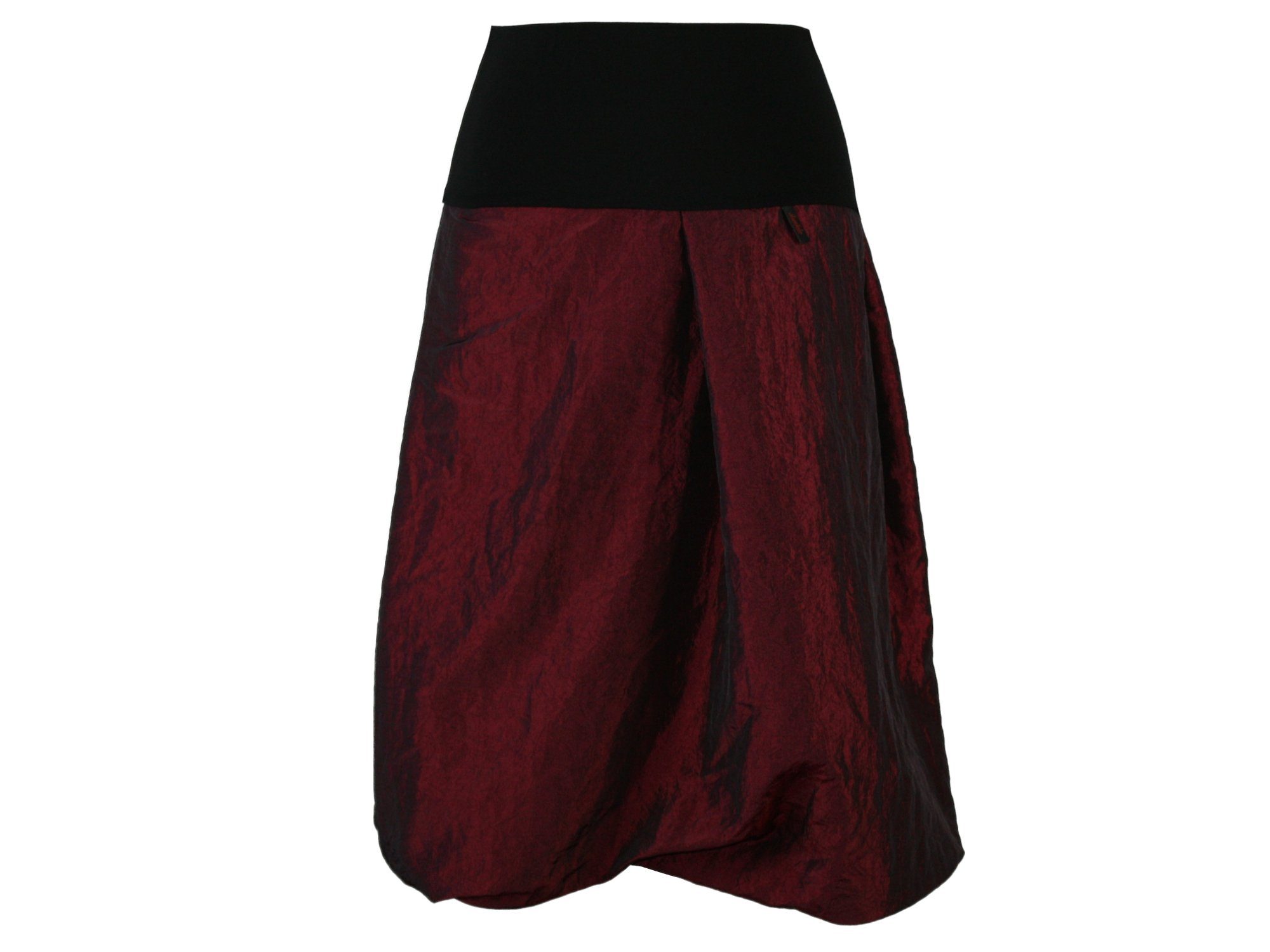 dunkle design Ballonrock A-Linie Taft 65cm Uni oder Bestickt elastischer Bund