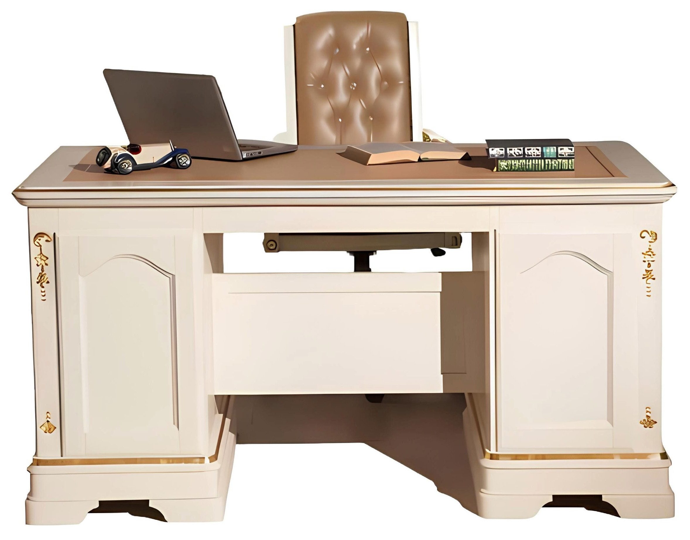 Xlmoebel Büromöbel-Set Exklusives Büromöbel-Set aus Holz mit Schreibtisch und Bürostuhl, Hergestellt in Italy