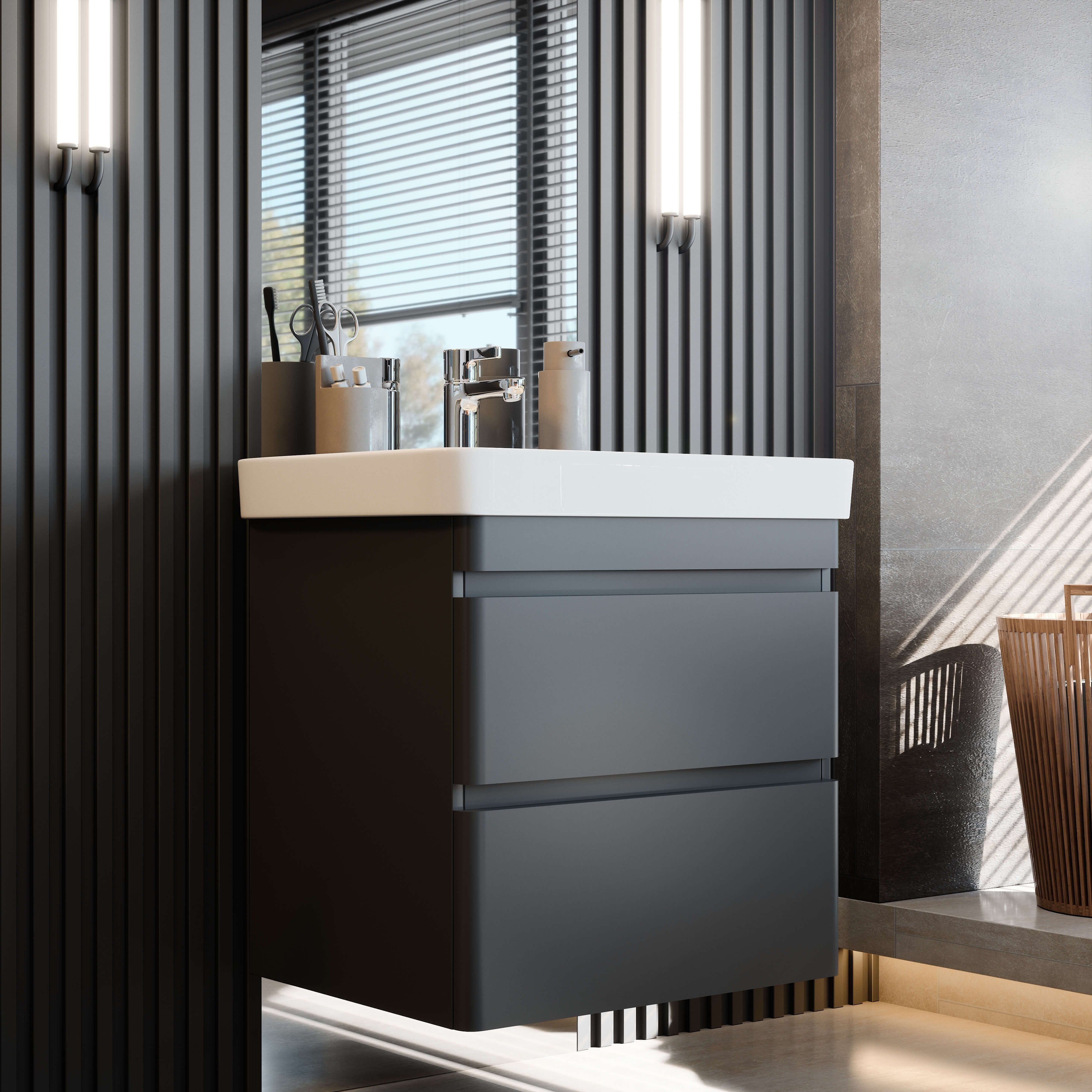 Newroom Waschtisch Axina, Waschbeckenunterschrank inkl. Waschbecken lackier günstig online kaufen