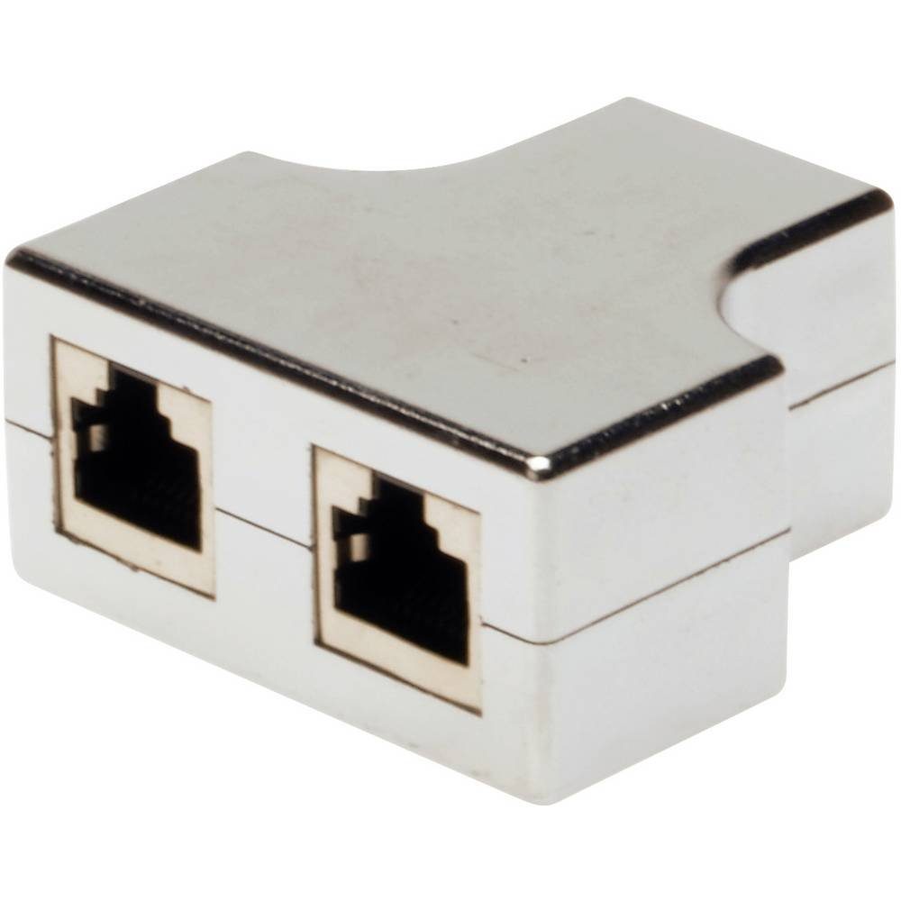 CAT 5e Modular-Kupplung, geschirmt 2x RJ45 zu 1x Netzwerk-Adapter