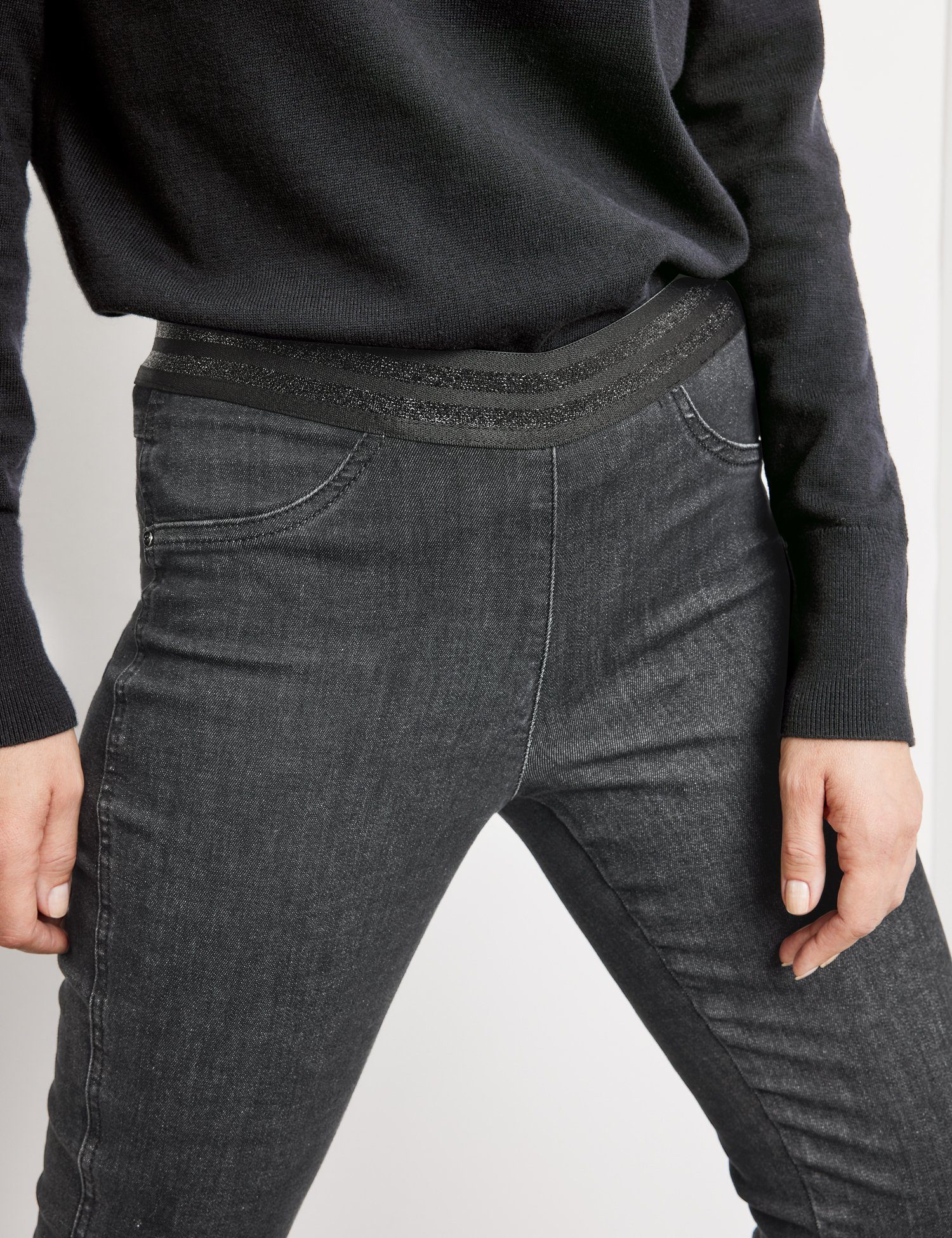 WEBER GERRY Jeggings Denim Körpernahe SHAPE 7/8-Jeans BEST4ME Black