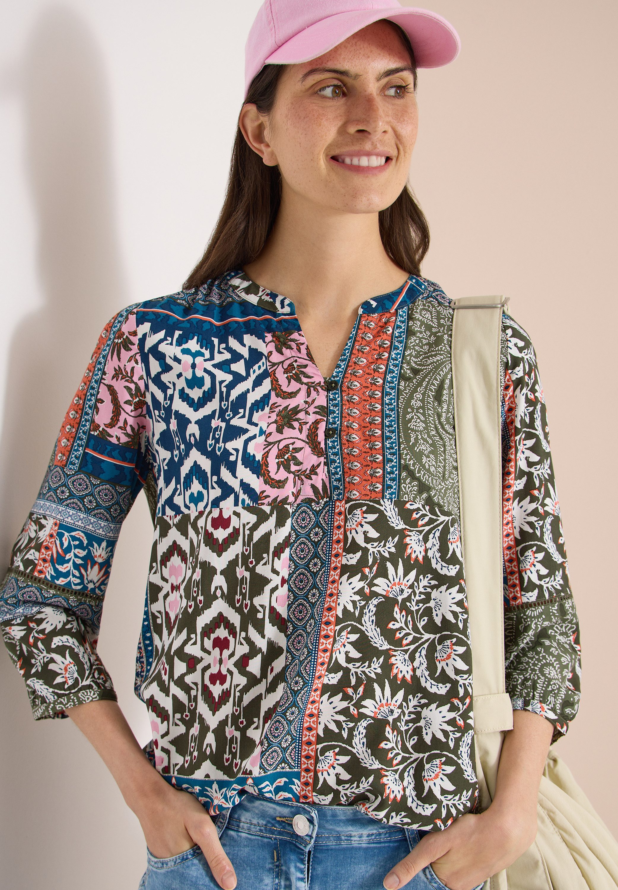 CECIL Klassische Bluse mit 3/4 Ärmeln