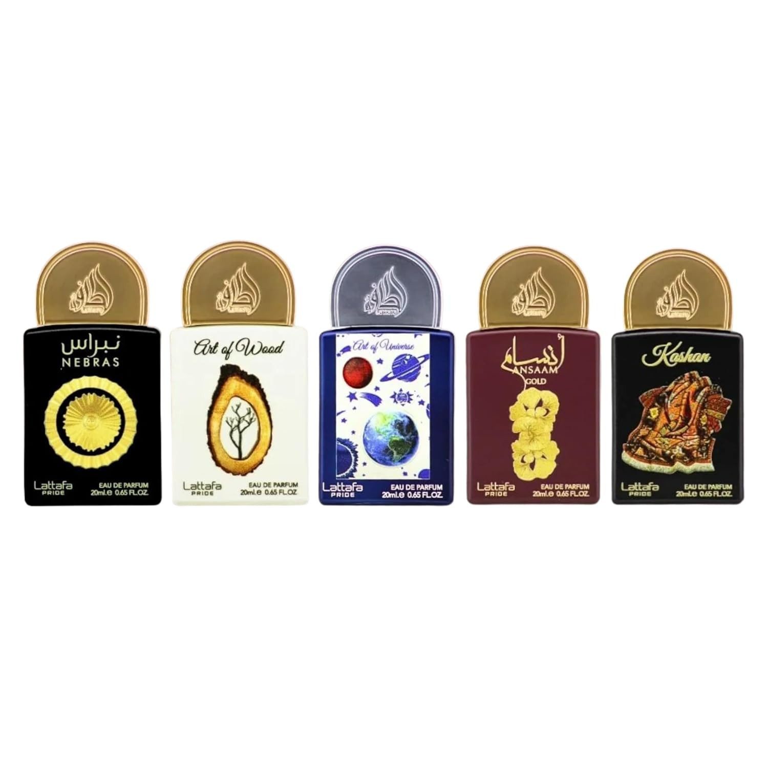 Lattafa Eau de Parfum Lattafa Pride Collection Miniaturen Set, 5-tlg., Exklusive Miniaturdüfte in hochwertiger Verpackung