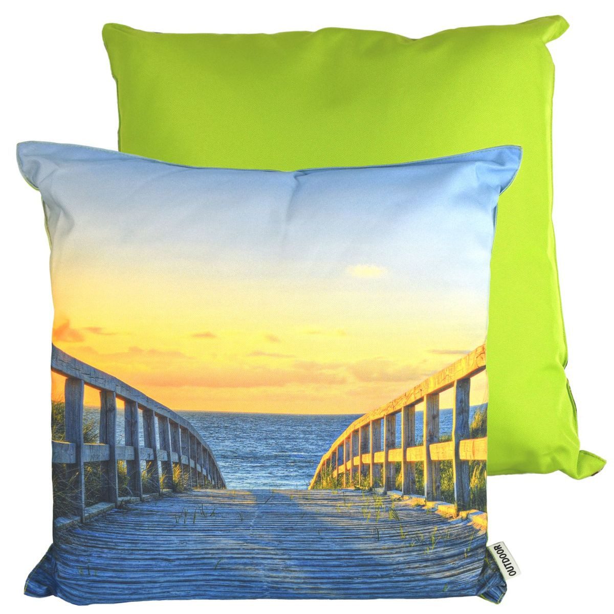 Marabellas Shop Sitzkissen Dekokissen 45x45cm Stuhlkissen wasserabweisend 6 Küstenmotive, Outdoor