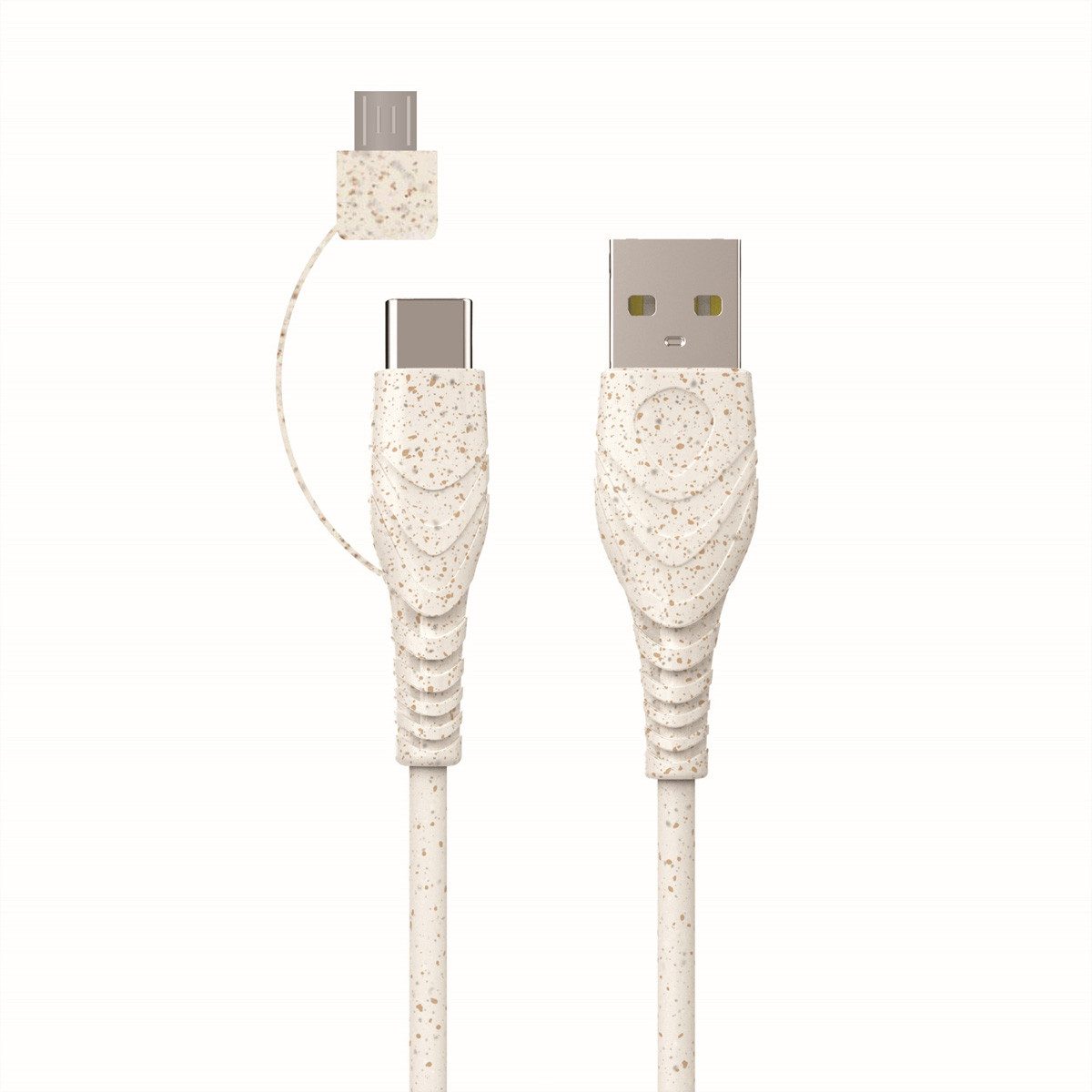BIOnd BIO-12-TCM USB-C to Type-C+Micro 3A Cable USB-Kabel, USB Typ C (USB-C) Männlich (Stecker), USB Typ C (USB-C) Männlich (Stecker) (120.0 cm)
